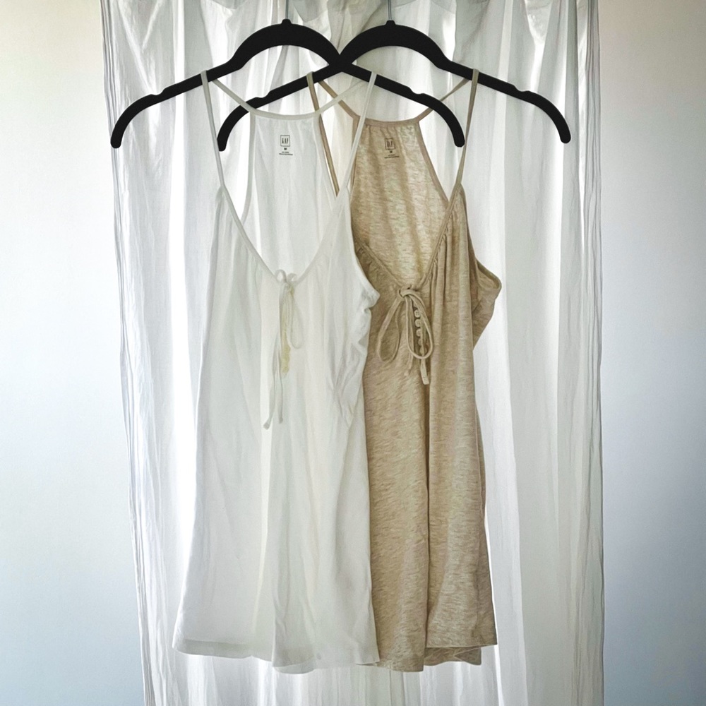 Gap Cotton Halter Top in Sand